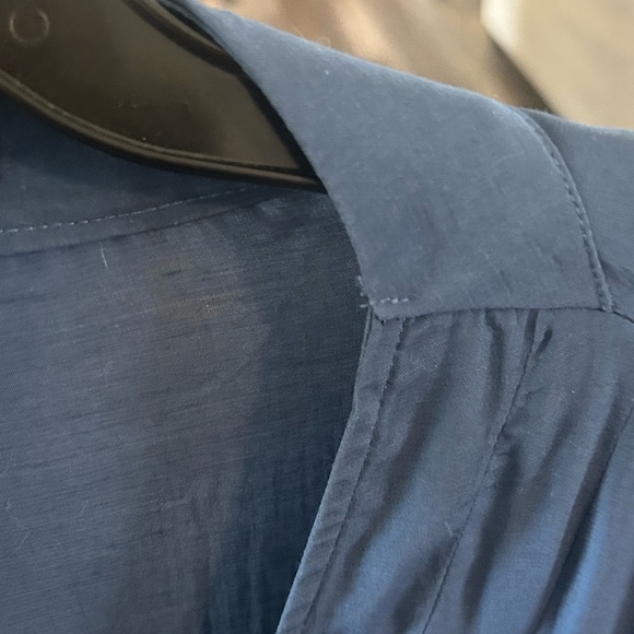 BloomChic 28 Navy Wrap-Front Short Sleeve Women's Top - Picture 5 of 8